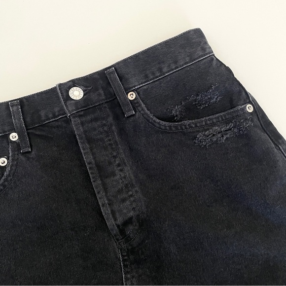 AGOLDE Quinn High Rise Black Denim Mini Skirt - Picture 6 of 10